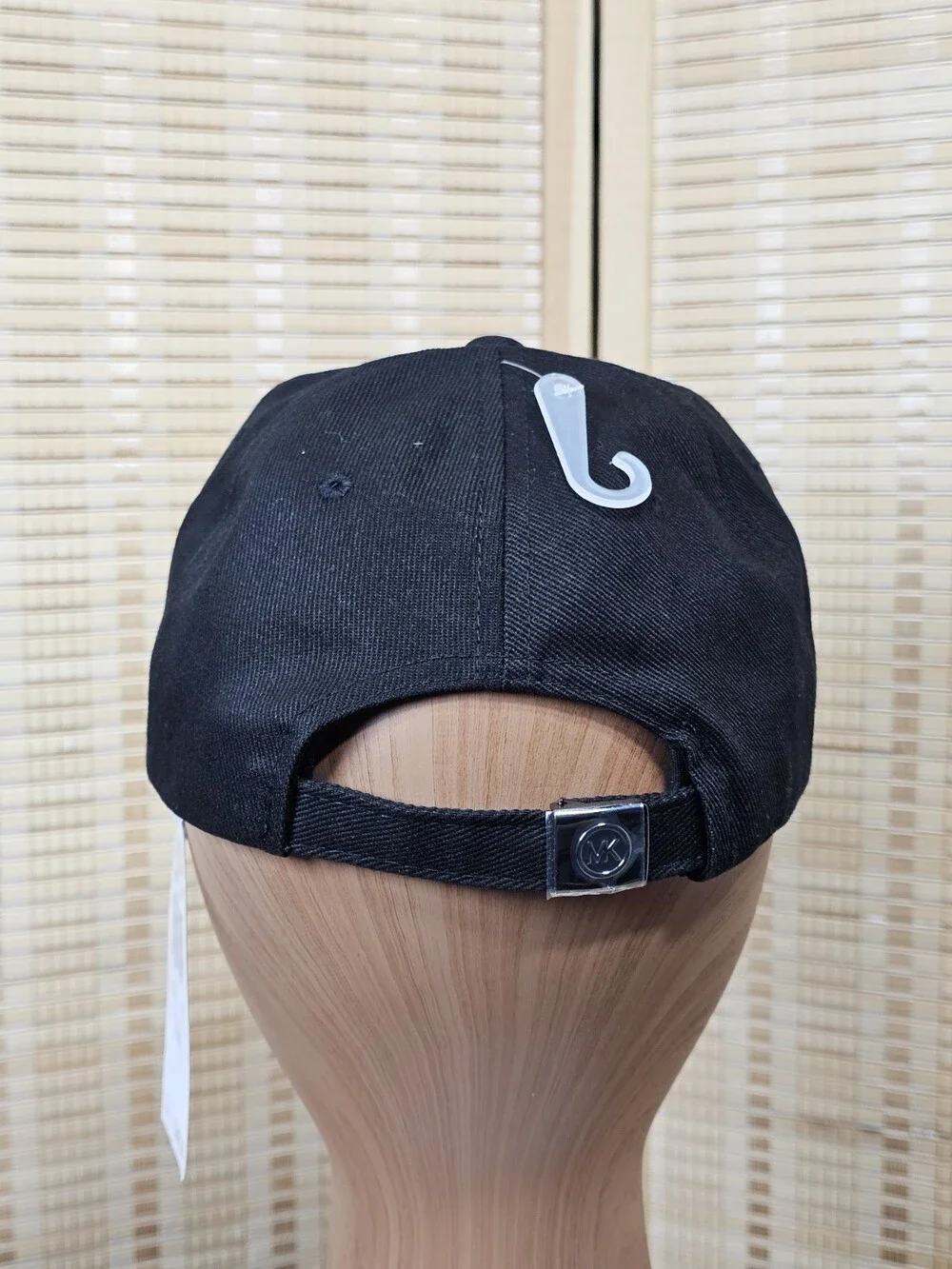 Michael Kors Black MK Monogram Brim Adjustable Baseball Cap One Size NWT